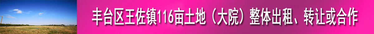 丰台区王佐镇116亩土地（大院）整体出租、转让或合作